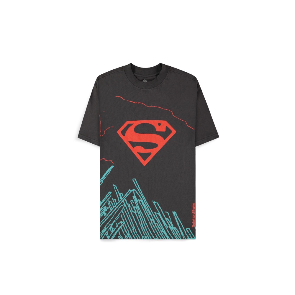 DC Comics Superman - Dark Grey son of Krypton Tshirt Homme - Gris